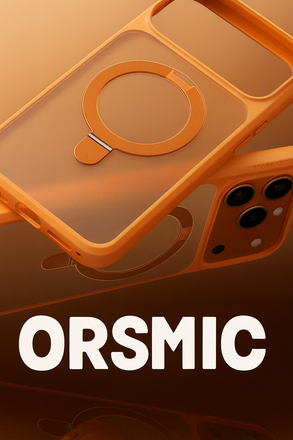 Field 1 Orange Case With Camera Lens