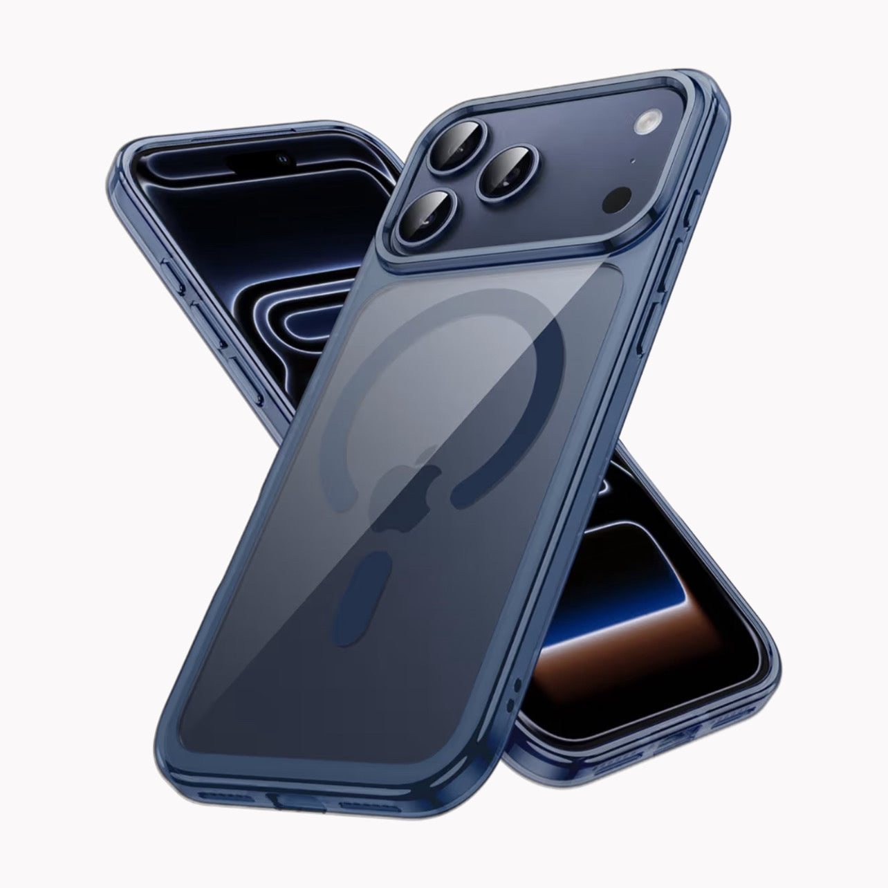 Glass 1 Clear Navy Blue