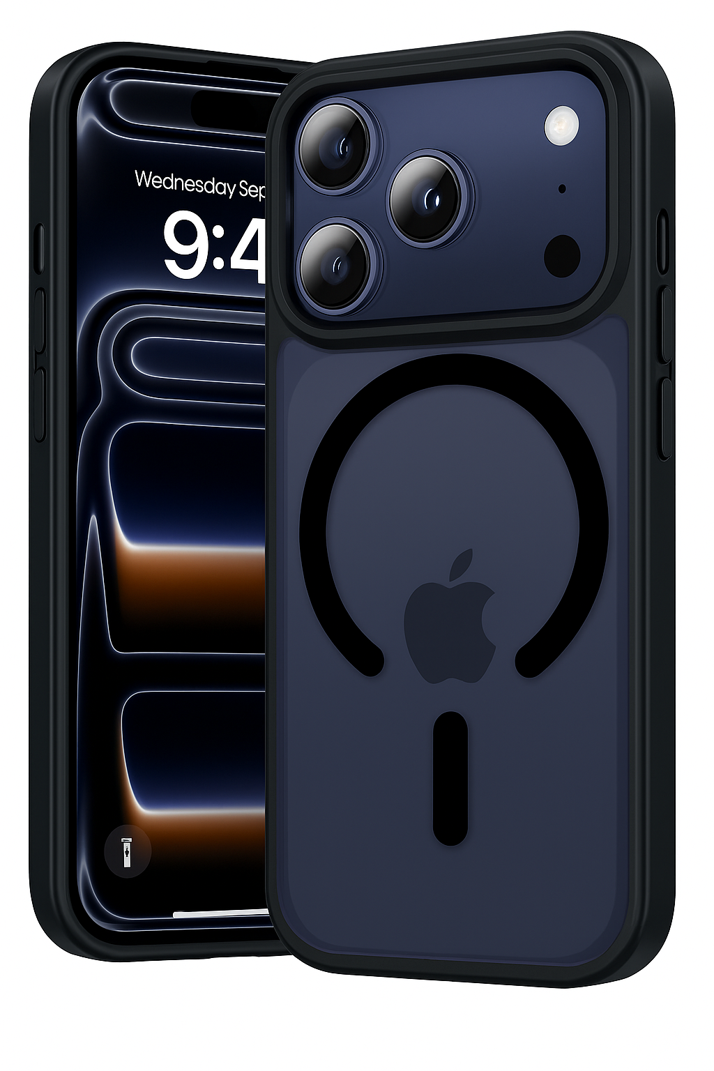 Glass 1 Clear Navy Blue