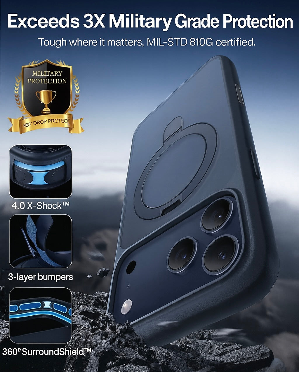 Field 1 Black Case With Camera Lens