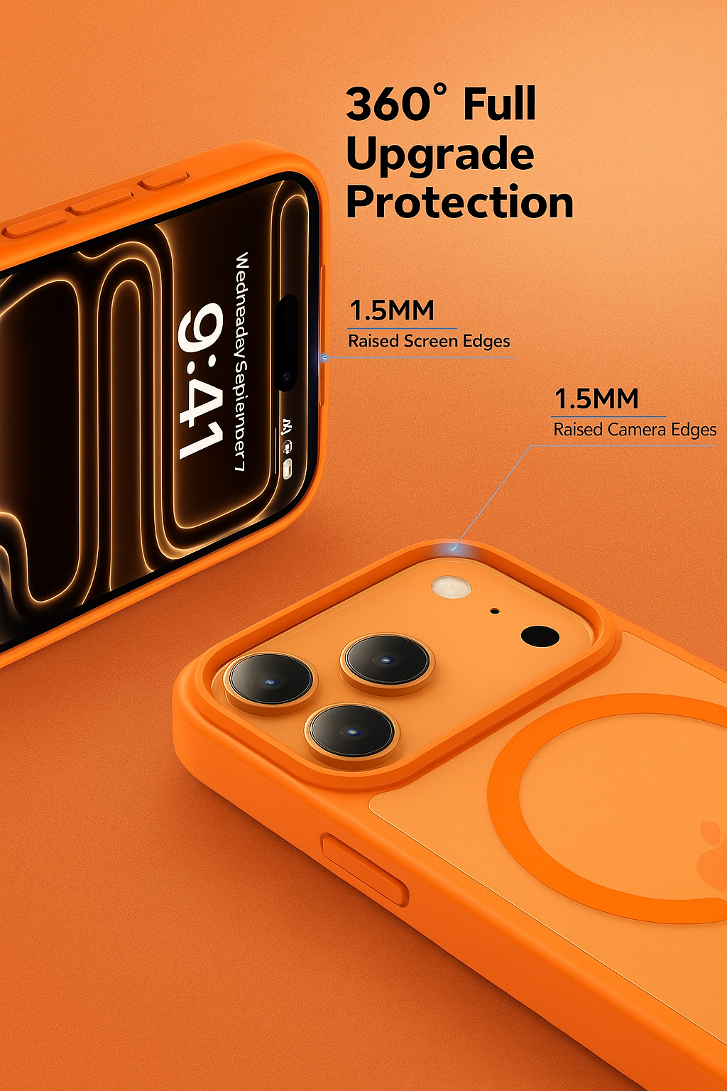 Glass 1 Clear Orange