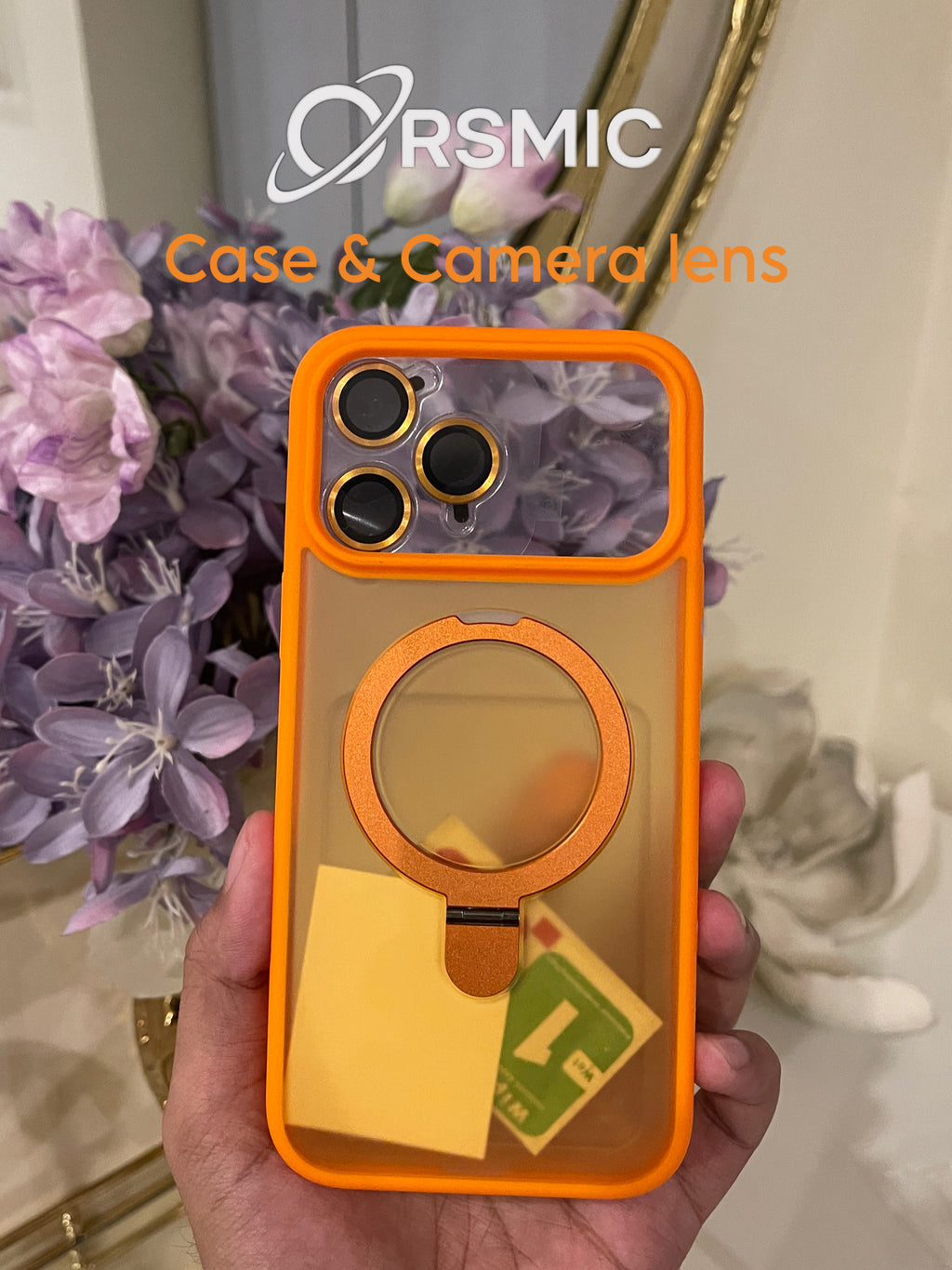 Field 1 Orange Case With Camera Lens